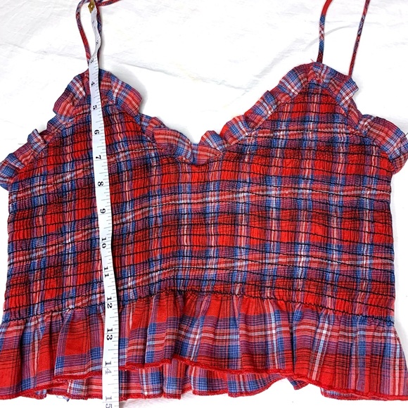 Emory Park Red Plaid Crop Top Size S NWOT - Picture 5 of 7